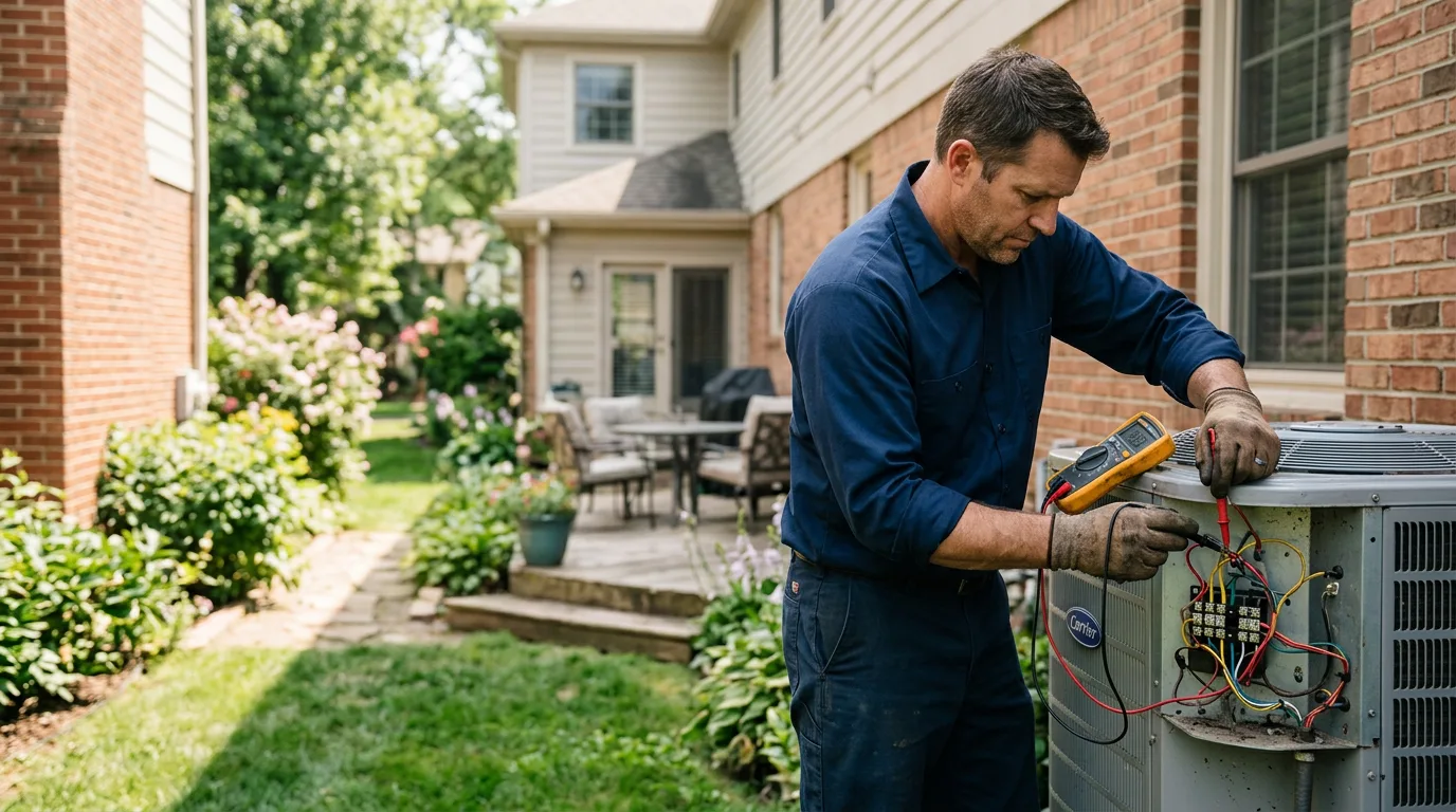 HVAC technician working near Malone, TX